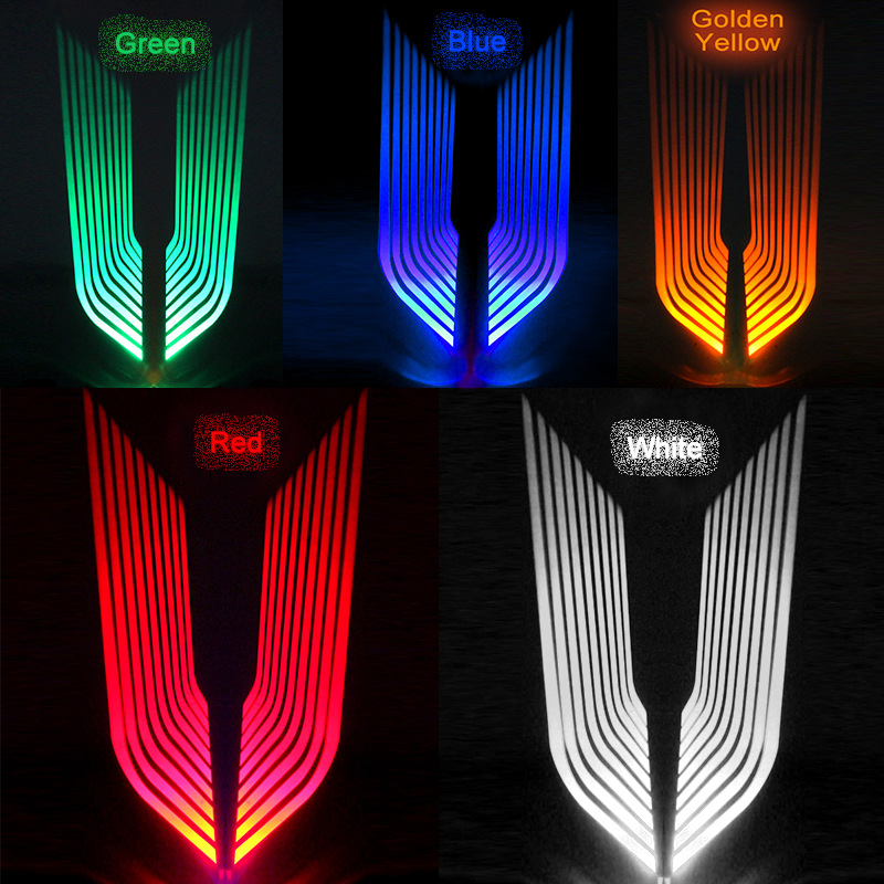12-24V 5 colors available LED Angel Wings Car Motorcycles Led Decorative Lights Universal